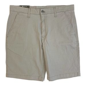 Men's Everyday Stretch Flat Front Short, Soft Silver, Size 40, 9" Inseam